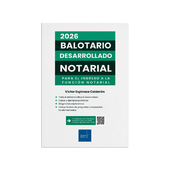 Balotario Desarrollado Notarial 2026 | Temario Oficial MINJUS + Preguntas Resueltas