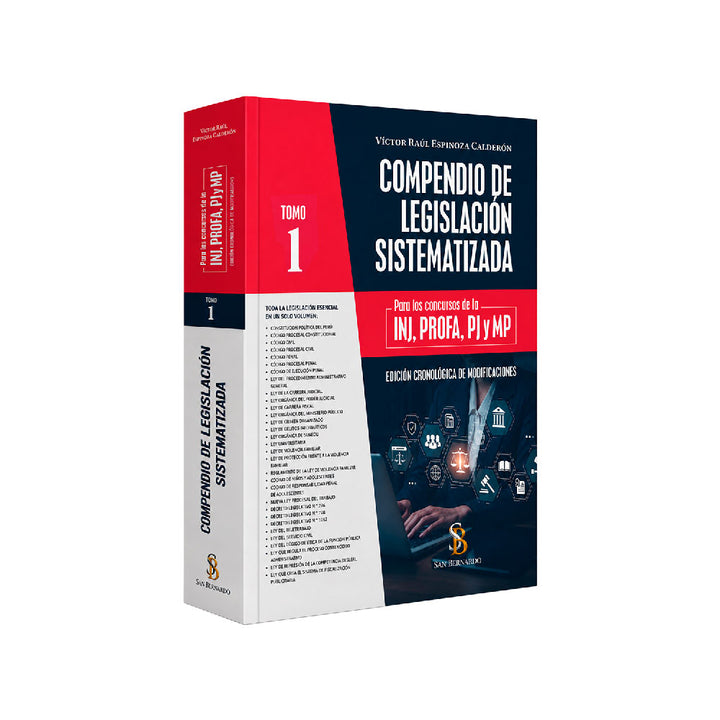Compendio de Legislación Sistematizada para los Concursos de la JNJ, PROFA, PJ y MP (2 Tomos)