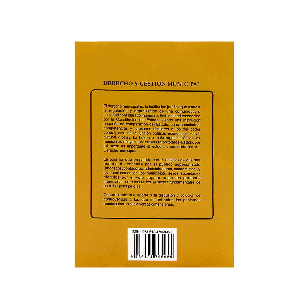 Derecho y Gestión Municipal