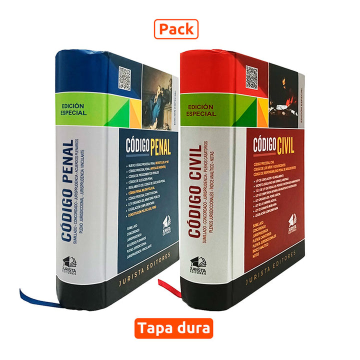 Pack Código Civil y Código Penal Jurista Editores - Tapa Dura