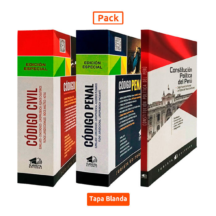 Pack Código Civil y Penal + Constitución Política del Perú