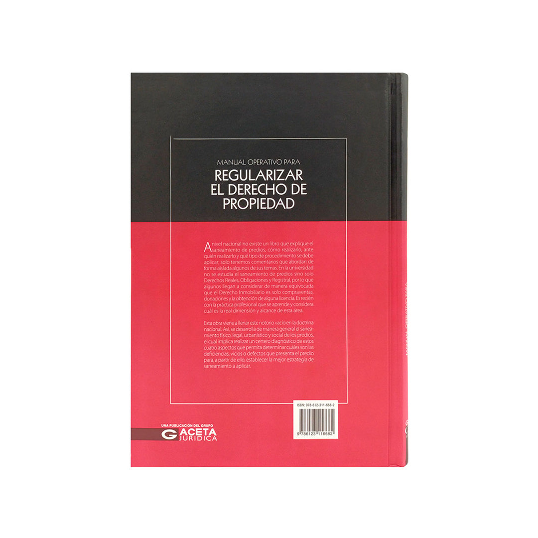 Manual Operativo para Regularizar el Derecho de Propiedad